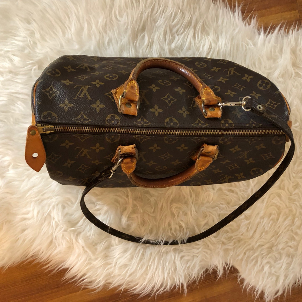 Vuitton Mallitier Speedy 35 Monogram Canvas Satche - Picture 2 of 8